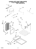 LOWER UNIT AND TUBE PARTS Diagram and Parts List for KSSS36FMX00  KitchenAid Refrigerator