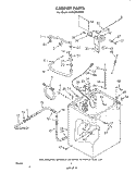 CABINET Diagram and Parts List for LC4500XMW0  Whirlpool Washer