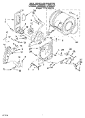 BULKHEAD Diagram and Parts List for LGR4634JT2  Whirlpool Dryer