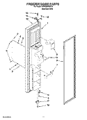FREEZER DOOR PARTS Diagram and Parts List for KSRG25FKST19  KitchenAid Refrigerator