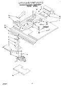LATCH AND VENT Diagram and Parts List for KEBS276BWH1  KitchenAid Wall Oven