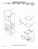 FREEZER LINER PARTS Diagram and Parts List for WSF26D4EXA00  Whirlpool Refrigerator