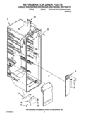 REFRIGERATOR LINER PARTS Diagram and Parts List for 3WSC19D4XB00  Whirlpool Refrigerator
