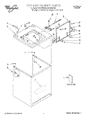 TOP AND CABINET, LITERATURE Diagram and Parts List for GSL9365EQ2  Whirlpool Washer