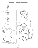 AGITATOR, BASKET AND TUB Diagram and Parts List for KAWE900SWH1  KitchenAid Washer