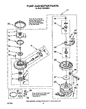 PUMP AND MOTOR Diagram and Parts List for DU8700XY0  Whirlpool Dishwasher