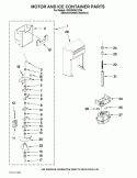 MOTOR AND ICE CONTAINER PARTS Diagram and Parts List for GSS26C5XXY04  Whirlpool Refrigerator