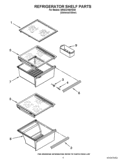 REFRIGERATOR SHELF PARTS Diagram and Parts List for 6WSC21N4YD00  Whirlpool Refrigerator