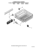 LOWER RACK PARTS Diagram and Parts List for KUDS30IXBL7  KitchenAid Dishwasher