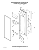 REFRIGERATOR DOOR PARTS Diagram and Parts List for ED5VHEXVB08  Whirlpool Refrigerator