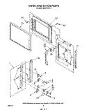 DOOR AND LATCH Diagram and Parts List for MW8700XS0  Whirlpool Microwave