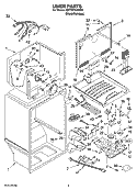 LINER PARTS Diagram and Parts List for 8GT2FTKXSS01  Whirlpool Refrigerator