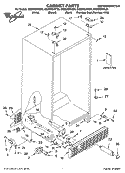 CABINET PARTS Diagram and Parts List for GS2SHEXNS00  Whirlpool Refrigerator
