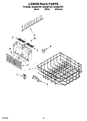 LOWER RACK PARTS, OPTIONAL PARTS (NOT INCLUDED) Diagram and Parts List for GU3200XTSB1  Whirlpool Dishwasher