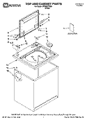 TOP AND CABINET PARTS Diagram and Parts List for MTW5570TQ0  Whirlpool Washer