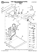 TOP AND CONSOLE PARTS Diagram and Parts List for MGD5620TQ0  Maytag Dryer