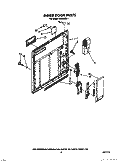 INNER DOOR Diagram and Parts List for WU3000X1  Roper Dishwasher
