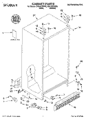 CABINET, LITERATURE Diagram and Parts List for CS22AEXHN02  Crosley Refrigerator