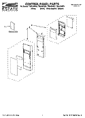CONTROL PANEL PARTS Diagram and Parts List for TMH16XSB1  Estate Microwave