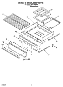 OVEN & BROILER PARTS Diagram and Parts List for YSF315PEPQ1  Whirlpool Range