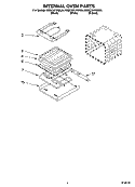 INTERNAL OVEN PARTS Diagram and Parts List for KEBC101KSS04  KitchenAid Wall Oven