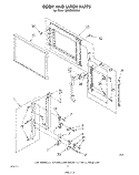 DOOR AND LATCH Diagram and Parts List for MW8500XR0  Whirlpool Microwave