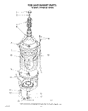 TUB AND BASKET Diagram and Parts List for JV020000  Whirlpool Washer Dryer Combo