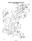 CONTROLS AND REAR PANEL Diagram and Parts List for LA5460XMW3  Whirlpool Washer