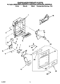 DISPENSER FRONT PARTS Diagram and Parts List for GS2SHEXNS00  Whirlpool Refrigerator