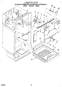 LINER Diagram and Parts List for KTRS22KDWH00  KitchenAid Refrigerator