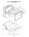 OVEN DOOR AND DRAWER Diagram and Parts List for SF365BEPW7  Whirlpool Range