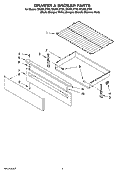 DRAWER & BROILER PARTS, OPTIONAL PARTS (NOT INCLUDED) Diagram and Parts List for SF265LXTB0  Whirlpool Range