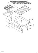 DRAWER & BROILER Diagram and Parts List for SF357PEKW0  Whirlpool Range