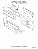 CONTROL PANEL PARTS Diagram and Parts List for GFG471LVQ3  Whirlpool Range
