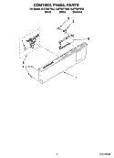 CONTROL PANEL PARTS Diagram and Parts List for KUDT03FTBL2  KitchenAid Dishwasher