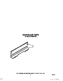 BACKGUARD Diagram and Parts List for SF3000EPW0  Whirlpool Range