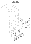 LINER, LIT/OPTIONAL Diagram and Parts List for RV15EFRAW00  Roper Freezer