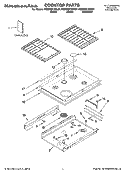 COOKTOP PARTS Diagram and Parts List for KGSK901SBL01  KitchenAid Range