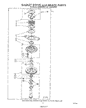 BASKET DRIVE AND BRAKE Diagram and Parts List for LA5805XPW1  Whirlpool Washer