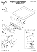 TOP AND CONSOLE PARTS Diagram and Parts List for GEW9260PW0  Whirlpool Dryer