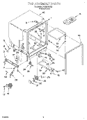 TUB ASSEMBLY Diagram and Parts List for DP840DWGX2  Whirlpool Dishwasher