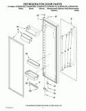 REFRIGERATOR DOOR PARTS Diagram and Parts List for GC5SHAXVT02  Whirlpool Refrigerator