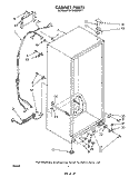 CABINET Diagram and Parts List for EV15HEXPW1  Whirlpool Freezer