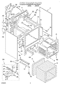 OVEN CHASSIS Diagram and Parts List for KERC506HBT1  KitchenAid Range