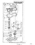 GEARCASE Diagram and Parts List for LA3800XKW1  Whirlpool Washer