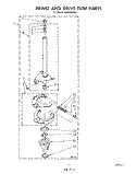 BRAKE AND DRIVE TUBE Diagram and Parts List for LA5400XSW1  Whirlpool Washer