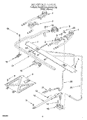 MANIFOLD Diagram and Parts List for SF302BSEW0  Whirlpool Range