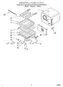 INTERNAL OVEN Diagram and Parts List for KEBS278BBL3  KitchenAid Wall Oven
