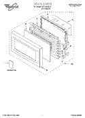 DOOR, LITERATURE Diagram and Parts List for GT1196SHS0  Whirlpool Microwave