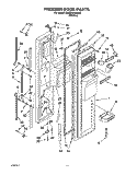 FREEZER DOOR Diagram and Parts List for 3VED23DQAW01  Whirlpool Refrigerator
